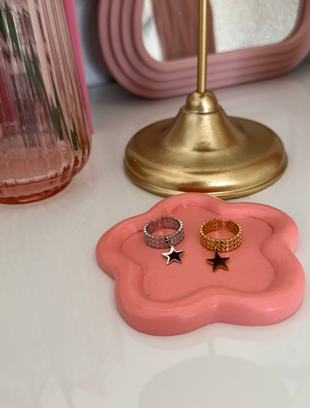 Bague étoile Argentée - Taille 7.5 - Bijou Fantaisie Occasion
