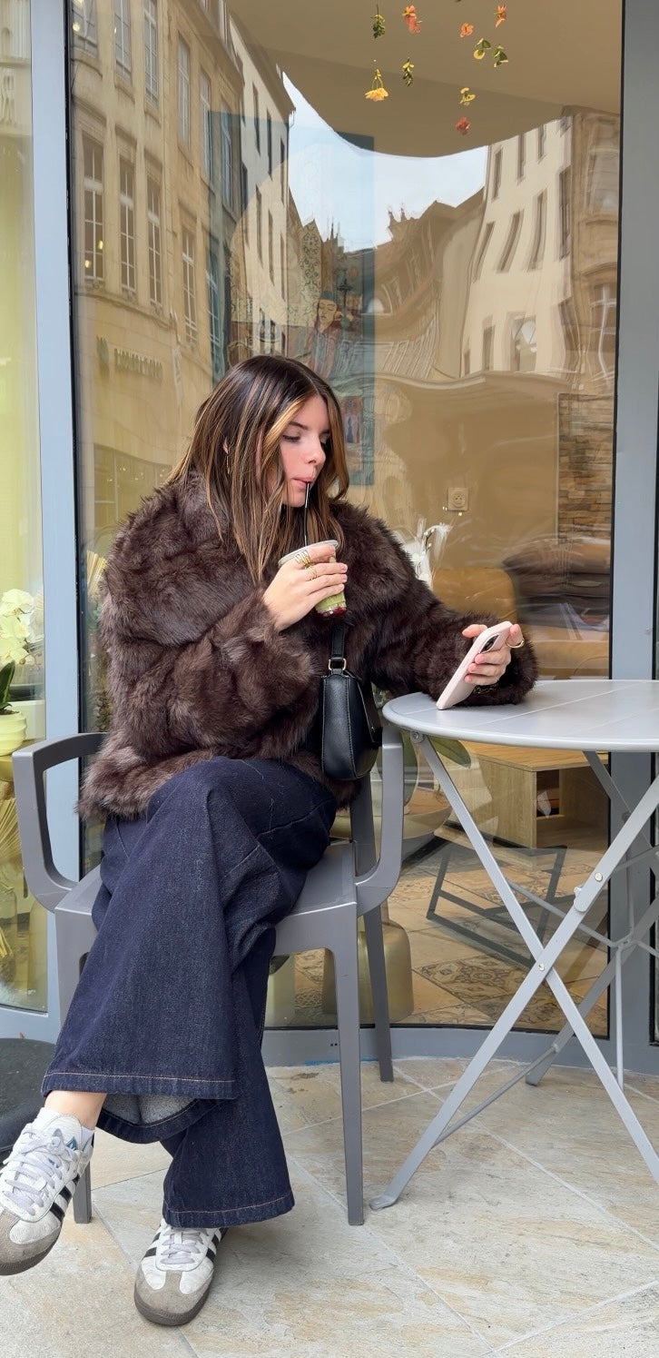 Manteau fausse fourrure