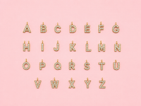 Lettres à strass de A à Z