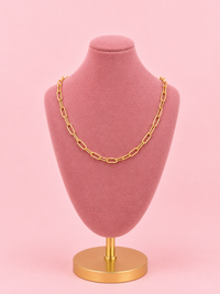 Collier charms maille rectangle