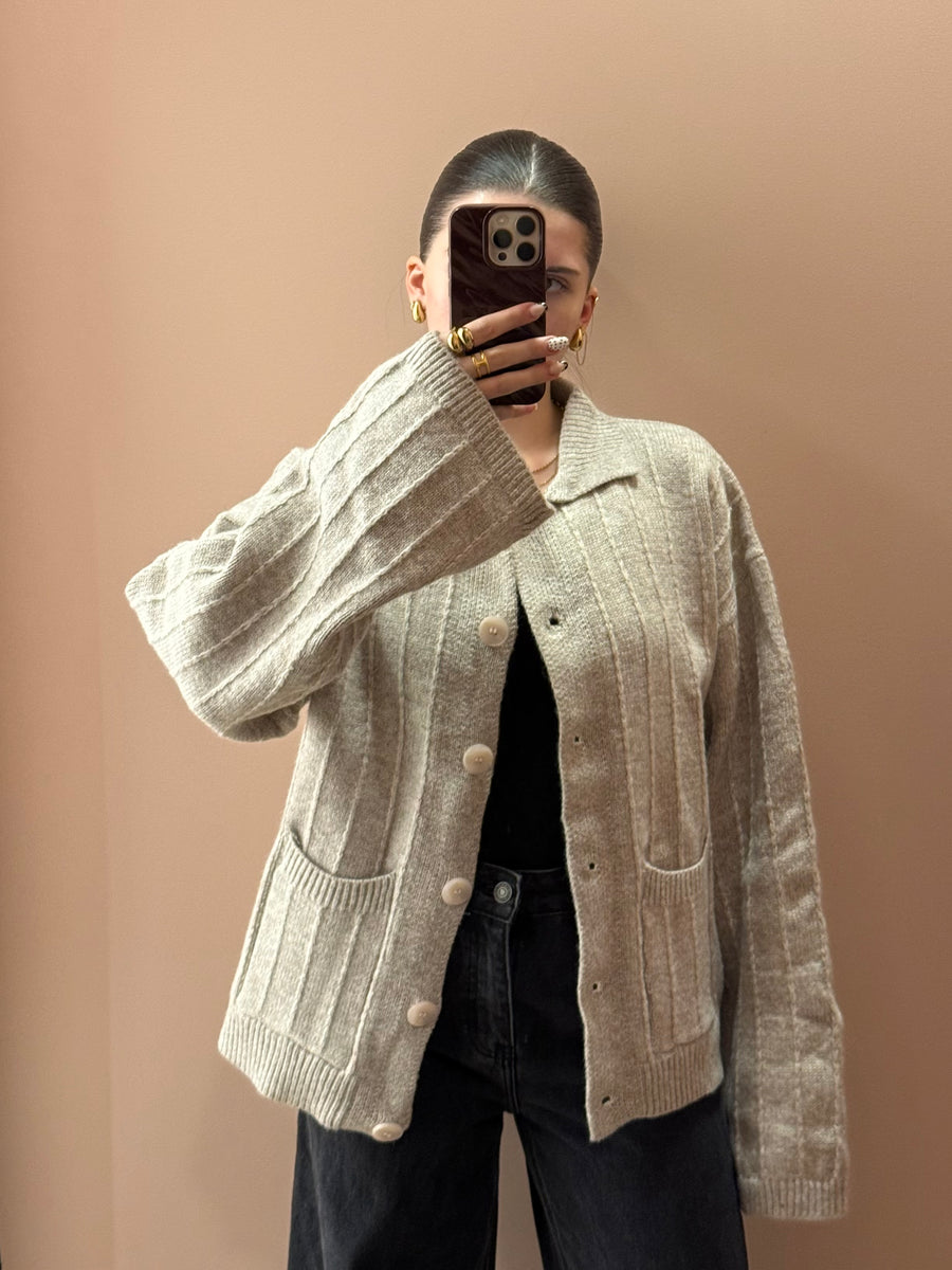 Cardigan col chemise