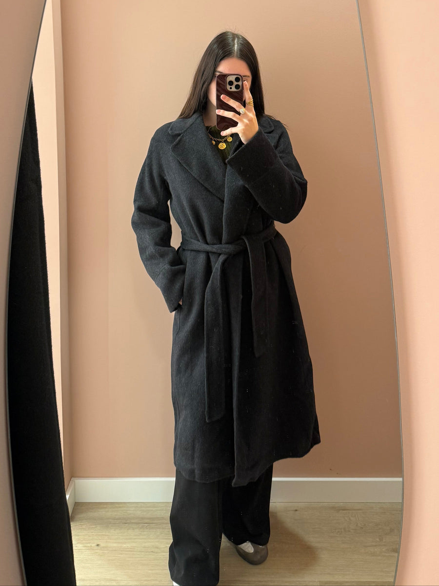 Manteau long en laine