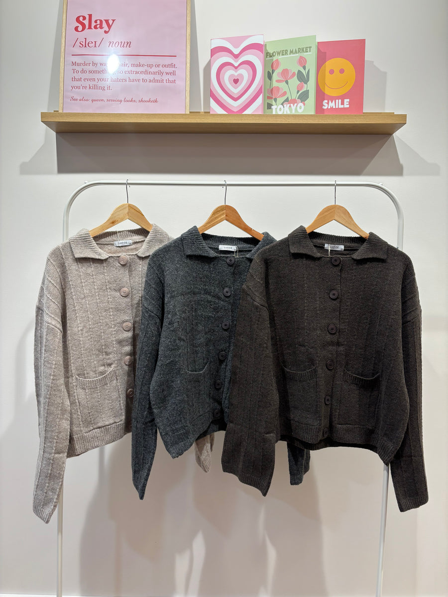 Cardigan col chemise