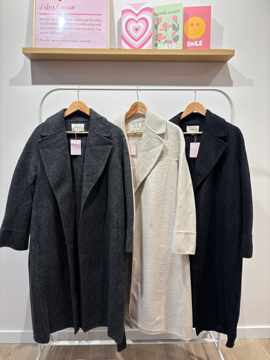 Manteau long en laine