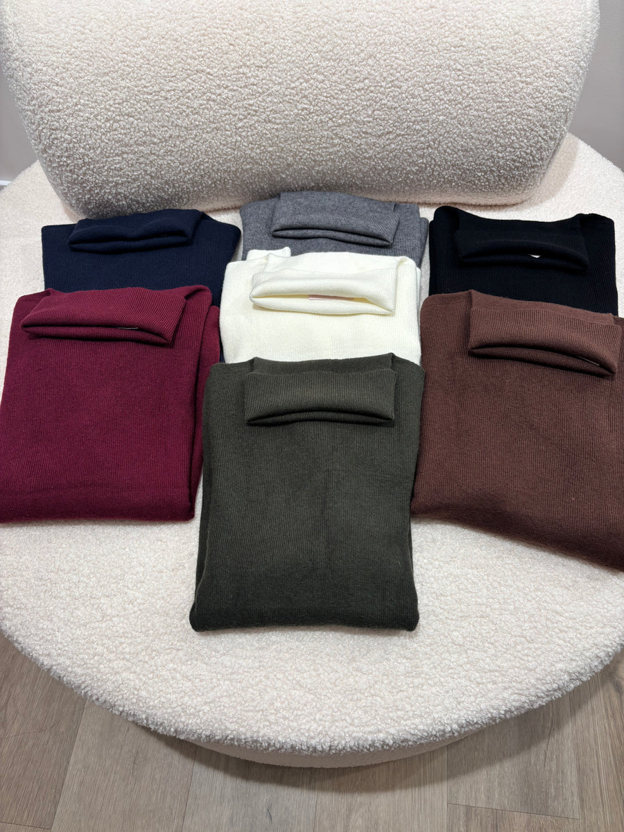 Pull col roulé