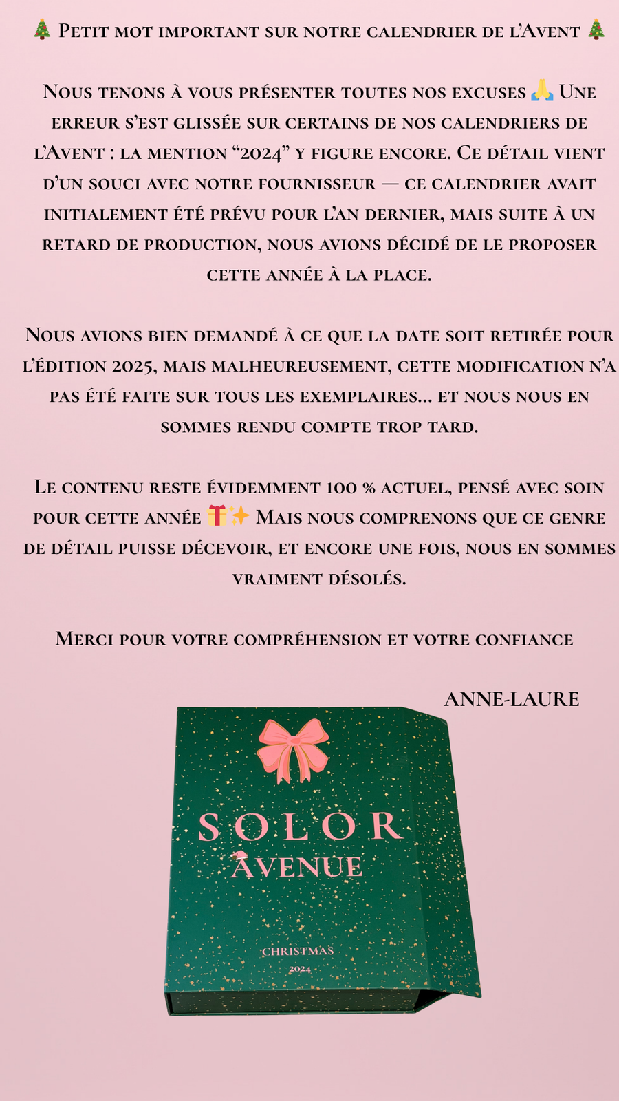 🎁 Calendrier de l’Avent Bijoux - Édition Limitée